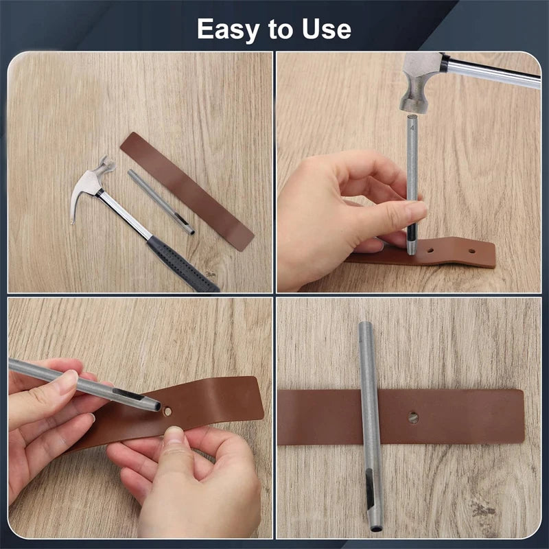 Leder Loch Stanzen Werkzeuge Set 1 bis 10 Stück für DIY Projekte