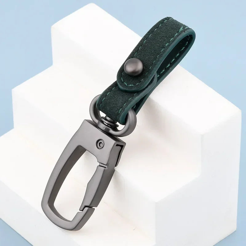 Handgemachter Leder-Schlüsselanhänger in Schwarz, Braun - Grün – Robust - Stilvoll