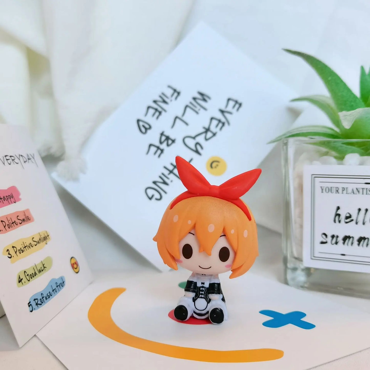 Niedliche Anime Figur Q-Version Dekoration für Büro und Zuhause