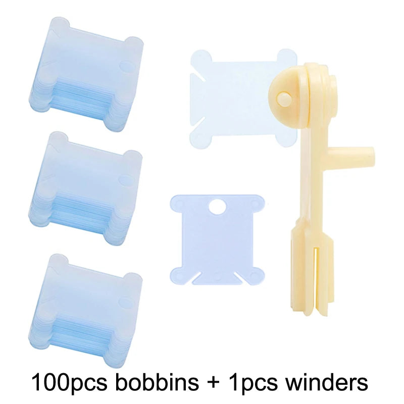 Organizer Set für Stickgarn mit 36 Fächern, Flossern und Zahlenetiketten