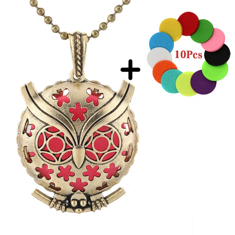 Aromatherapie Halskette Lotus Diffusor Anhänger aus Zinklegierung