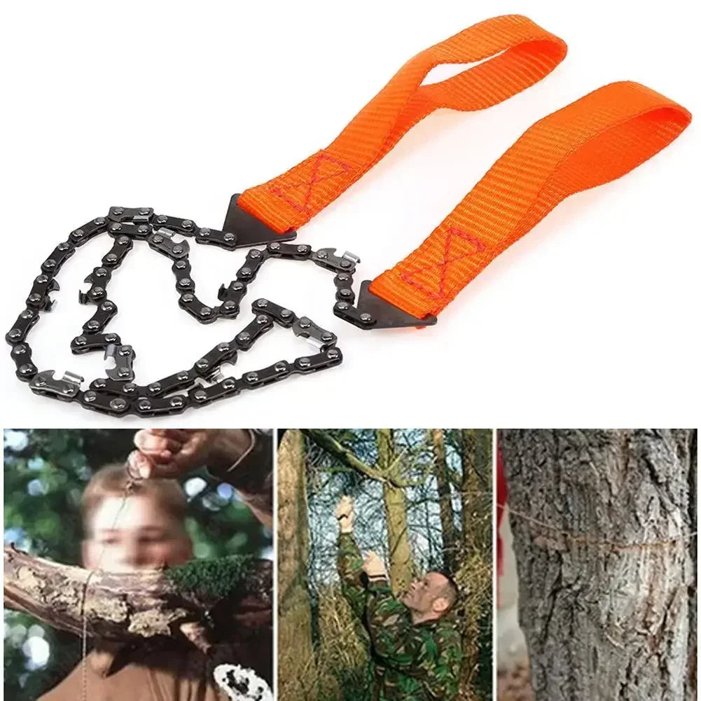 Tragbare Überlebenskettensäge Outdoor Notfall Camping Wandern Handwerkzeug