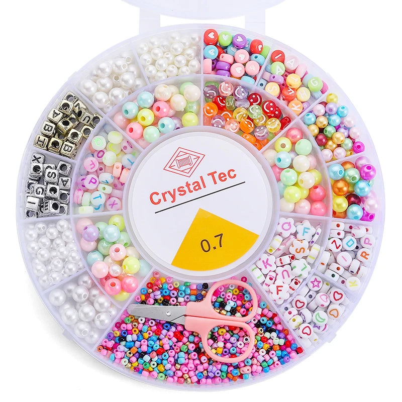 DIY Tonperlen Armband Set mit Buchstaben Alphabet Charms Schmuck basteln