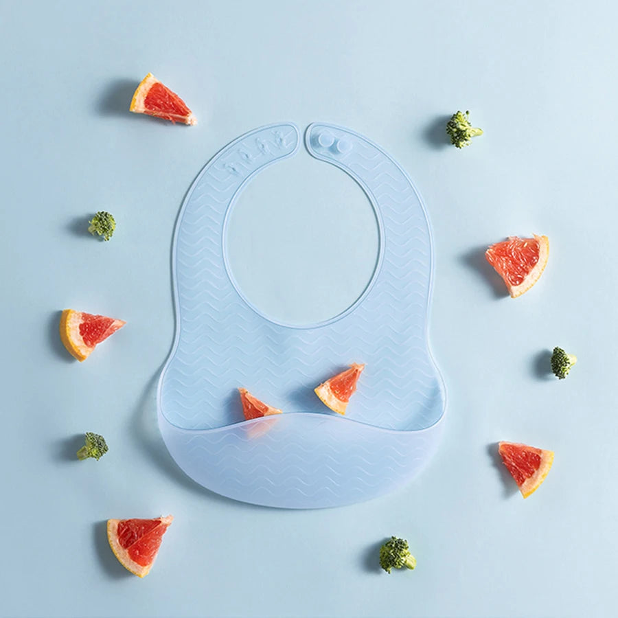 Baby Silikon-Gelee-Lätzchen mit verstellbarer Länge wasserfest und leicht