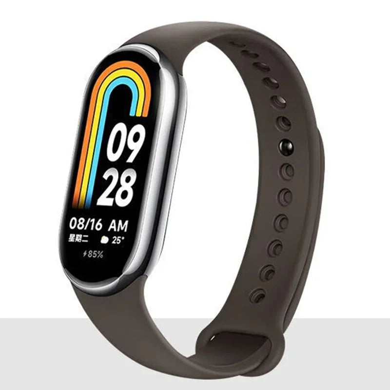 Atmungsaktives Silikon-Sportarmband kompatibel mit Mi Band 8 NFC