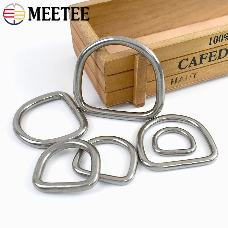 5 Stück Edelstahl D-Ring Gürtelschnallen Karabiner für Taschen und Gürtel