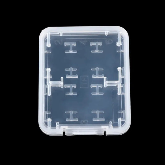 8-in-1 Transparente SD TF MS Kartenbox für sicheren Schutz und Ordnung
