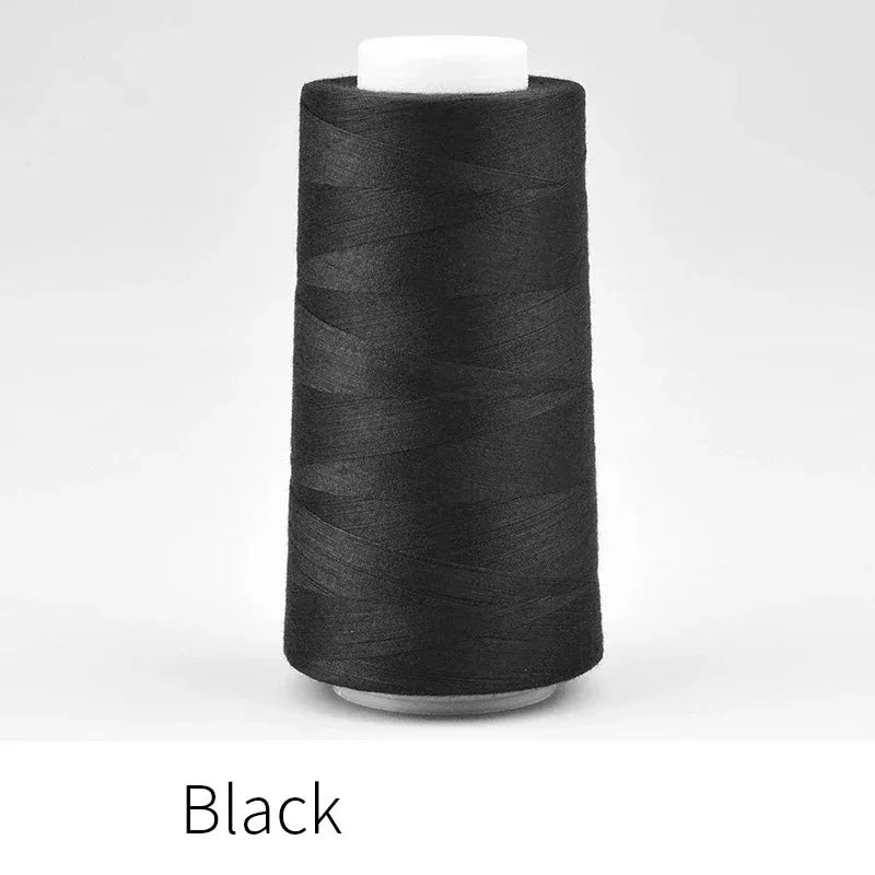 Hochwertiges Polyester Nähgarn 40S/2 3000 Yards Einfarbig Schwarz Weiß-Yabubest - Home & More