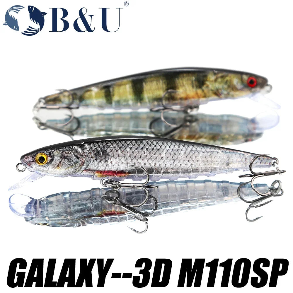 110 mm hängender Minnow-Wobbler harter Angelköder für Süß und Salzwasser