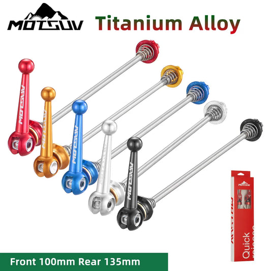 Ultraleichte Fahrrad Schnellspannhebel Titan Aluminium MTB Rennrad 100/135mm
