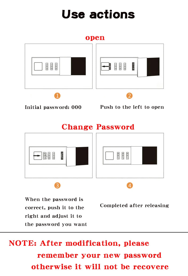 Retro Passwort Notizbuch A5 mit Schloss - Tagebuch Ledger-Yabubest - Home & More