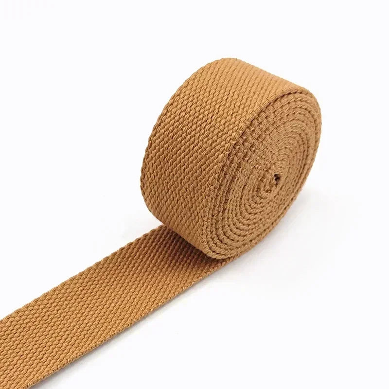 5M Polyester Baumwoll Gurtband 2mm dick für Rucksack Gürtel Kleidung 20-50mm breit