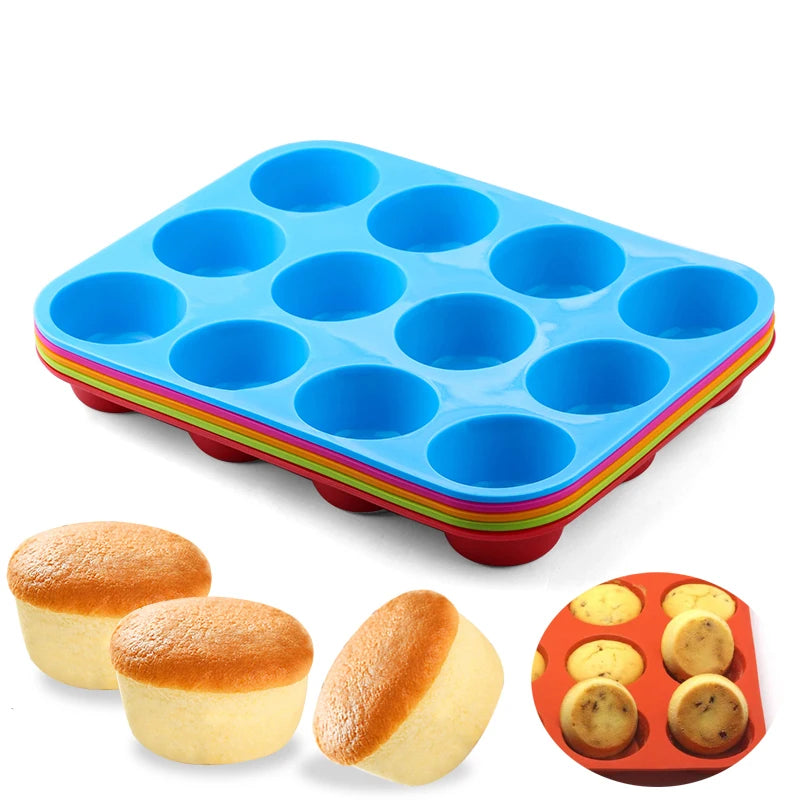 Silikon Mini-Muffin Backform 12 Mulden Antihaft DIY Cupcake Form