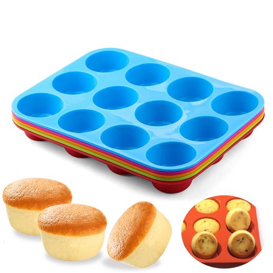 Silikon Mini-Muffin Backform 12 Mulden Antihaft DIY Cupcake Form