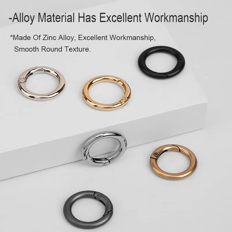 CRAZYSMITH O Ring runder Karabiner für Schlüssel bund Schlüssel anhänger Verschluss Verbindungs ringe für Schlüssel anhänger Clip Riemen Schnalle Karabiner haken Tasche Zubehör-Yabubest - Home & More