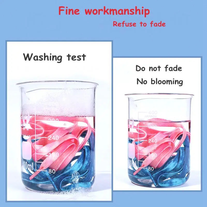 Tie Dye Schnürsenkel Flach Farbverlauf für Sportschuhe 120 140 160cm