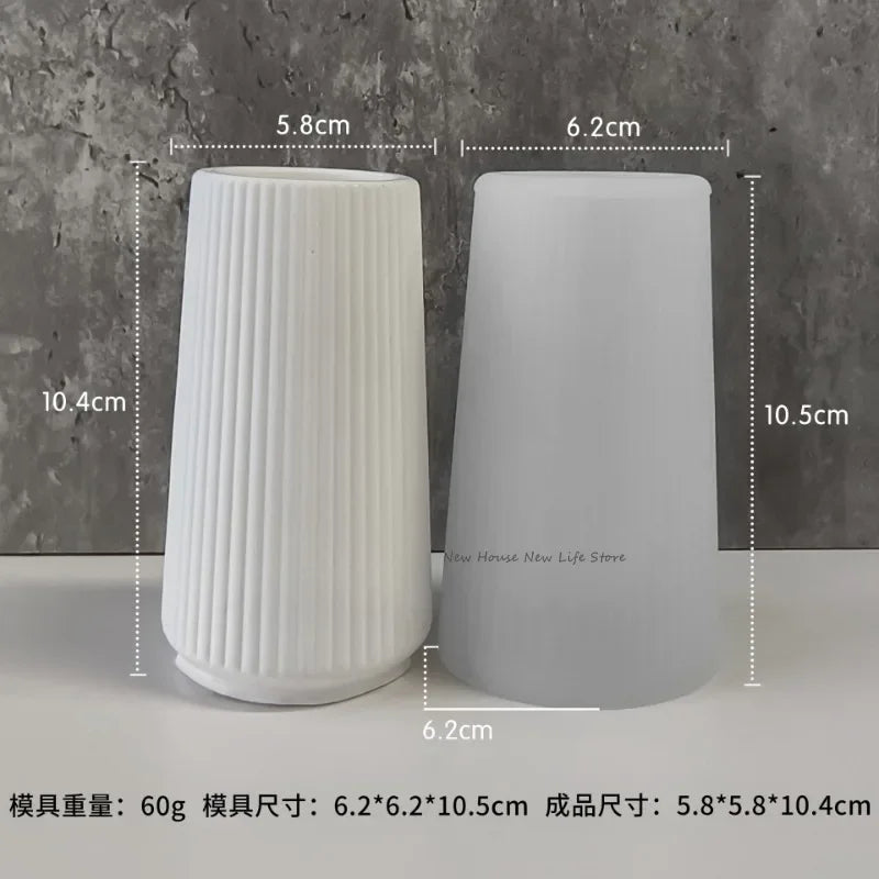 Silikonform Zylindrische Vase für Gips Epoxidharz Kerzen Deko DIY