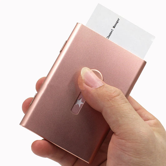Ultradünner Aluminium Visitenkartenhalter Metall Etui praktisch elegant