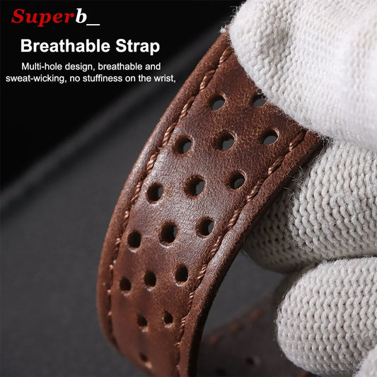 Vintage Uhrenarmband aus echtem Rindsleder in drei Breiten