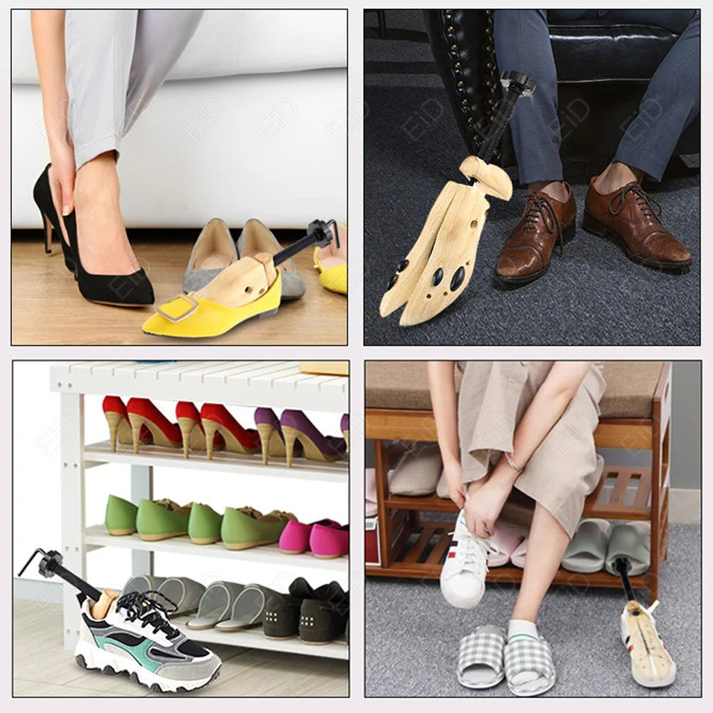 Einstellbarer Holz Schuhspanner Schuhdehner für Herren und Damen S M L
