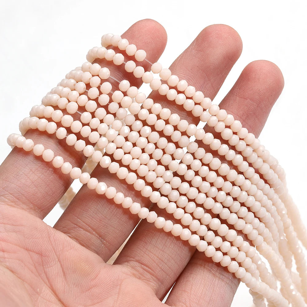 120 Kristall Glas Rondelle Perlen - Facettierte Spacer Perlen-Yabubest - Home & More