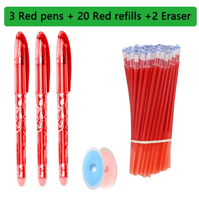 25-teiliges Kawaii Löschbares Gelstift-Set für Schule und Büro 15 cm