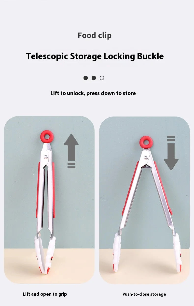 7 Zoll Edelstahl Lebensmittelklammer mit Silikon multifunktional