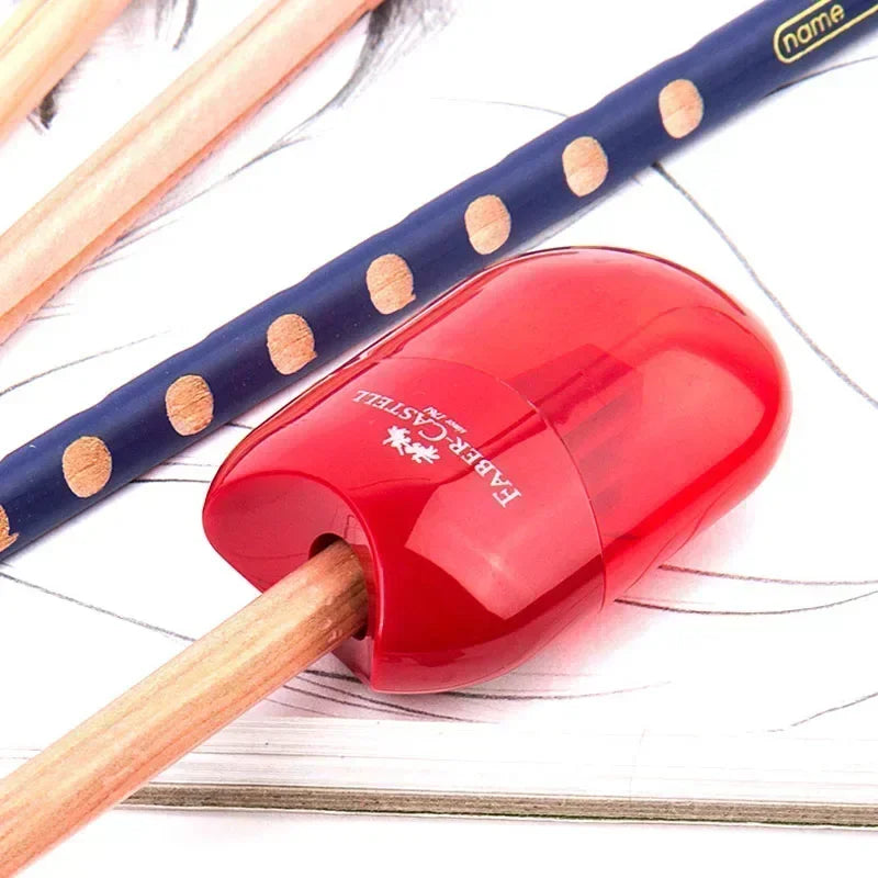 Transparenter Bleistiftspitzer mit Doppel- Einzelloch für Kinder Schule Uni