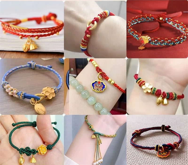 Nylon Schnur 0,4-1,5mm Makramee Kordel Geflochten DIY Schmuckband