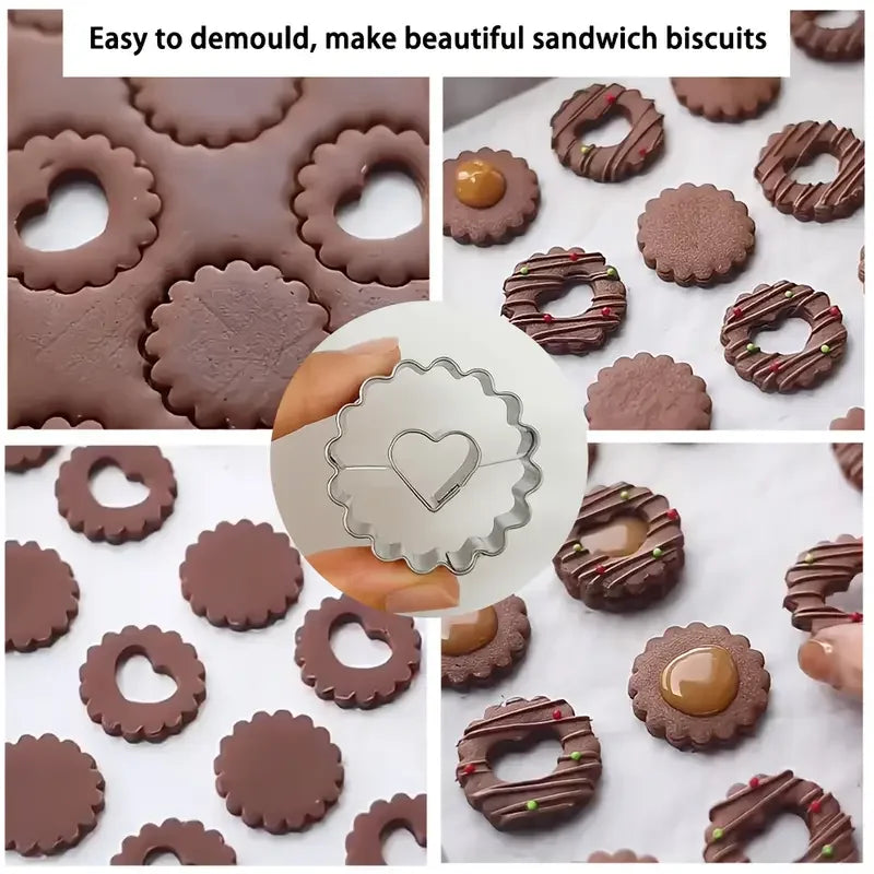 9-teiliges Ausstechformen-Set - Edelstahl - Weihnachtsmotive für Kekse