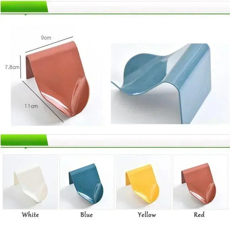 Wandmontierter selbstklebender Seifenhalter mit Ablauf für Bad Dusche