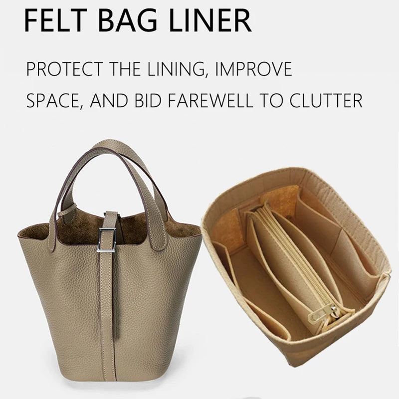 Filz Tasche Organizer für Handtaschen 18/22 Kosmetik Make-Up Einsatz Reise