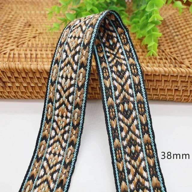 Polyester Baumwoll Jacquard Gurtband 30/38mm für DIY Nähen Zubehör