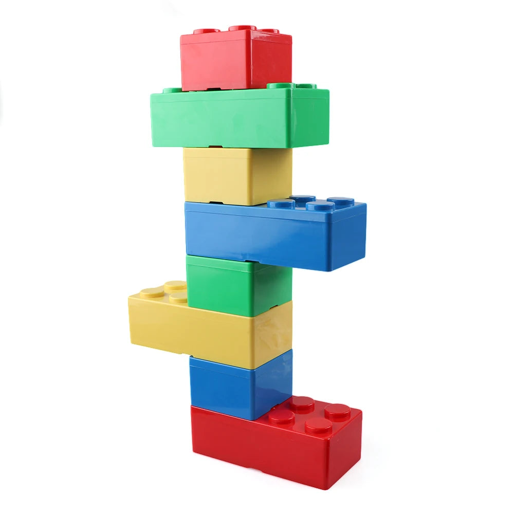 Kreative Aufbewahrungsbox mit Baustein-Design für Ordnung am Arbeitsplatz