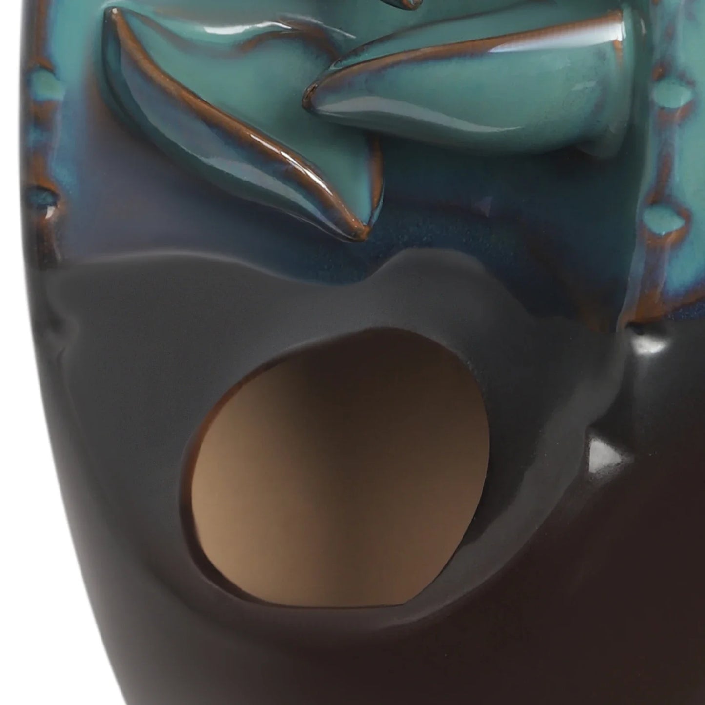 Atmosphärischer Wasserfall Rückfluss Weihrauchbrenner aus Keramik