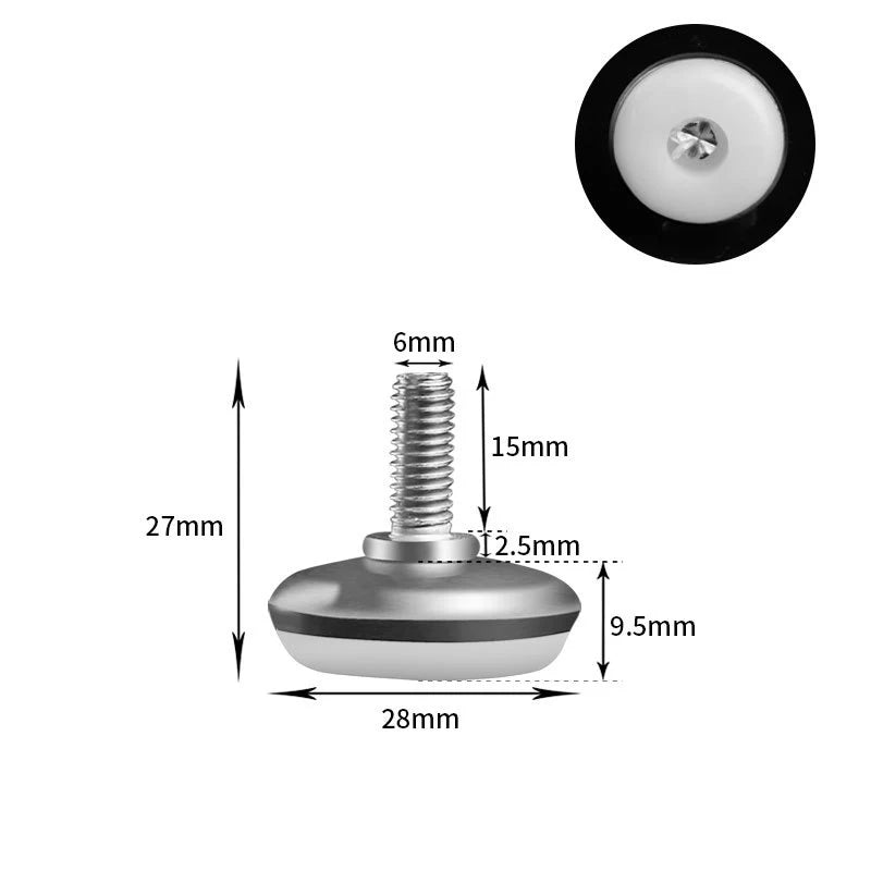 Edelstahl Möbelfüße verstellbar Nylon Nivellierfüße für Möbel stabil