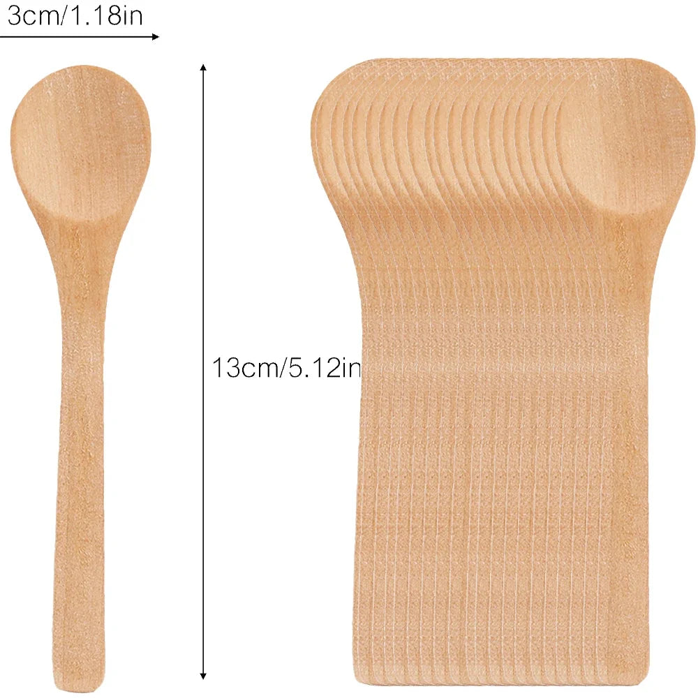 20/10/5Pcs Holzlöffel Bambus Löffel Tee Würze Kaffee Küchenutensilien