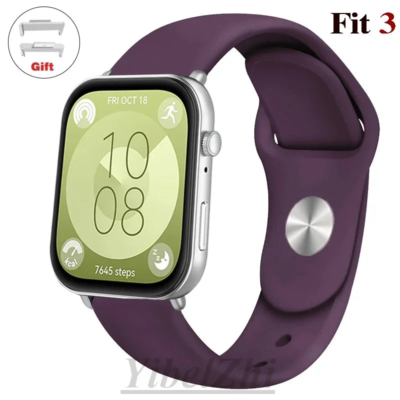 Wasserdichtes Silikonband in diversen Farben – perfekt für Huawei Watch FIT 3 - FIT 2