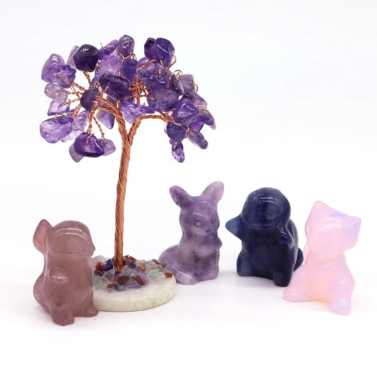 Kristall Achat Geldbaum für Feng Shui und positive Energie im Zuhause