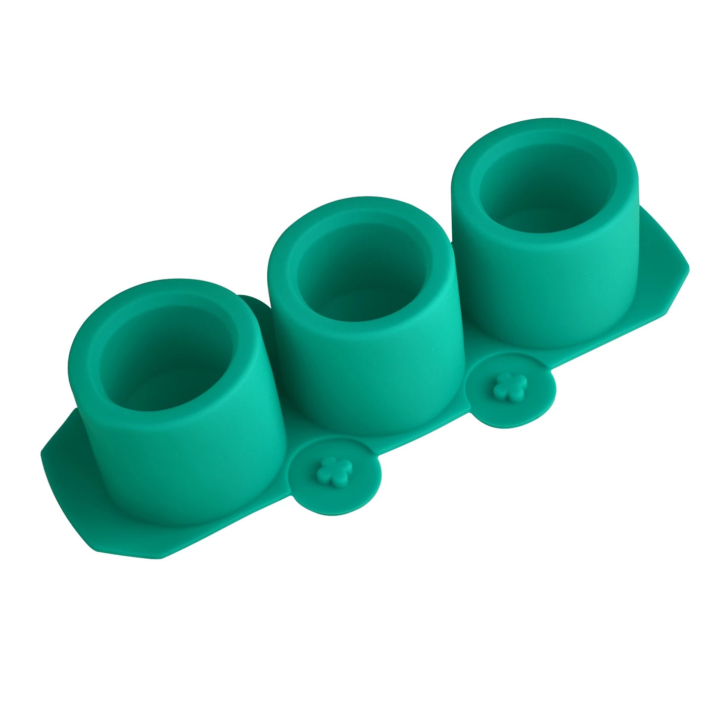3-Loch Runde Silikonform für Beton Blumentopf DIY Deko Sukkulenten