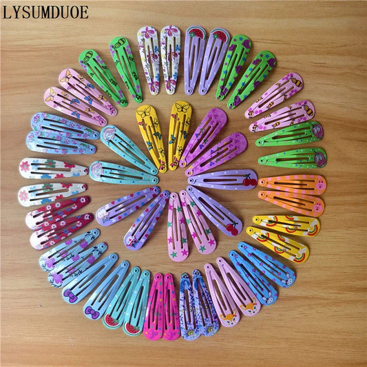 40 bunte Haarspangen für Mädchen – Süße Cartoon BB Clips