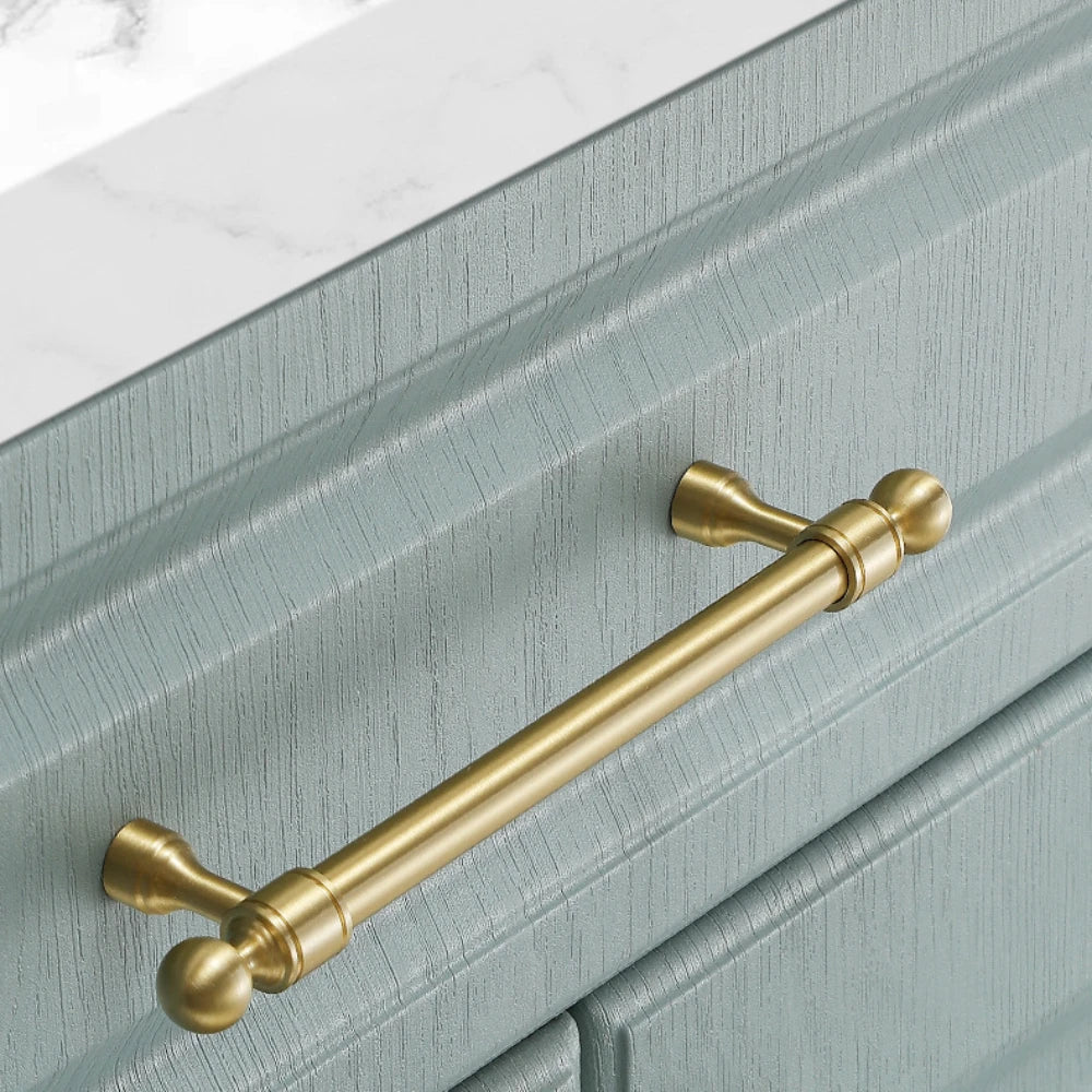 Eleganter Möbelknopf Messing Goldfarben für Schrank Schublade Tür