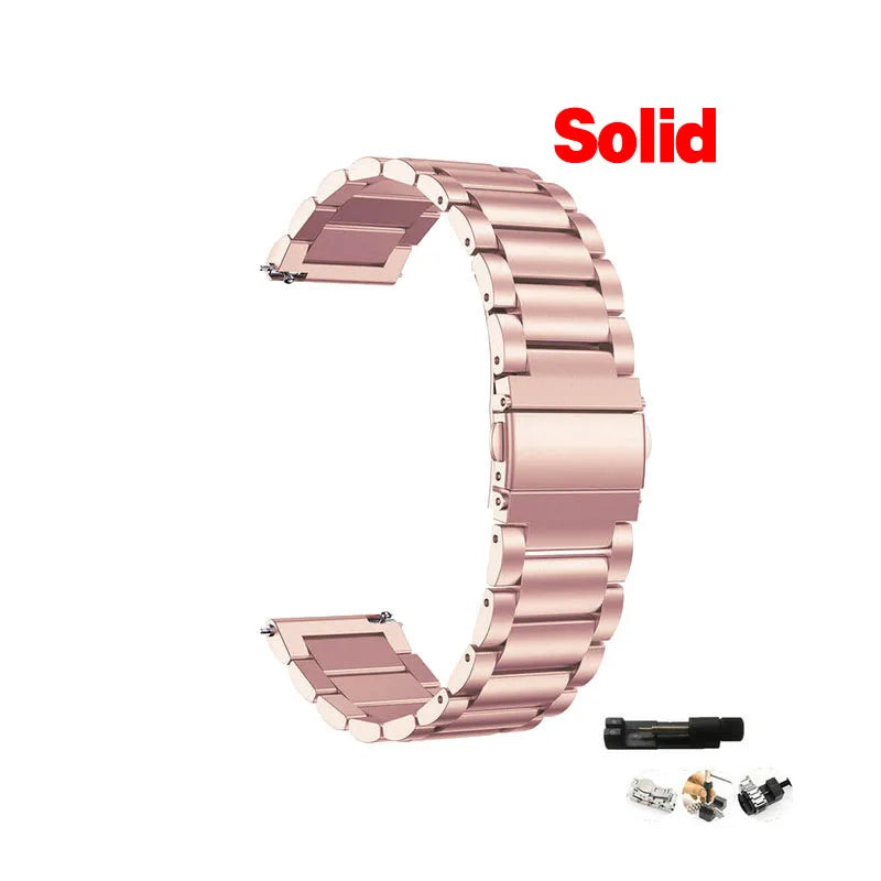 Edelstahl Uhrenarmband 20mm 22mm für Smartwatches & Classic Uhren Unisex
