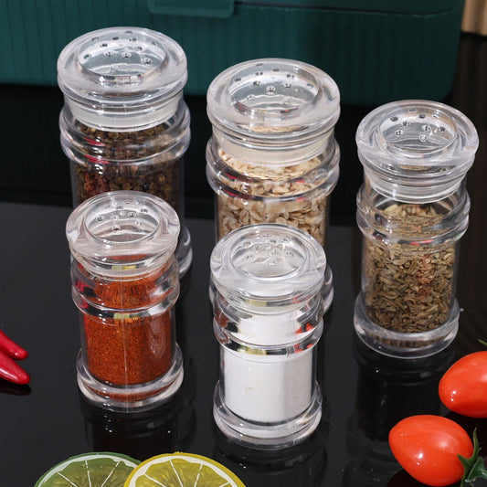 70 110 120 ml Acryl Gewürzgläser Salz Pfeffer Shaker Nachfüllbar