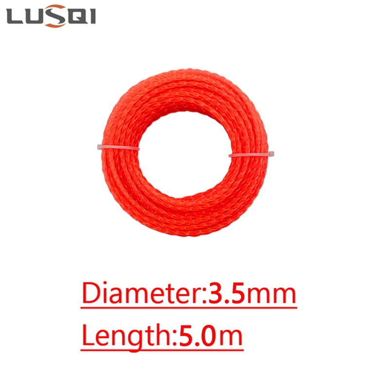 Nylon Rasentrimmerfaden 5-15m in 2,4-4mm für kleine und mittlere Motorsensen