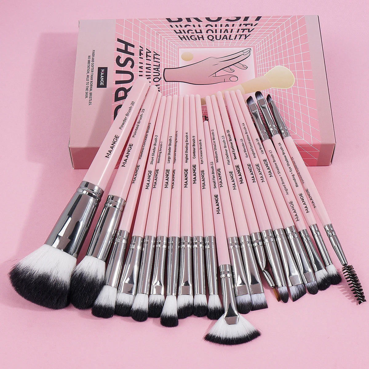 Maange 20 Stück Make-up-Pinsel Set mit Box für Profis-Yabubest - Home & More