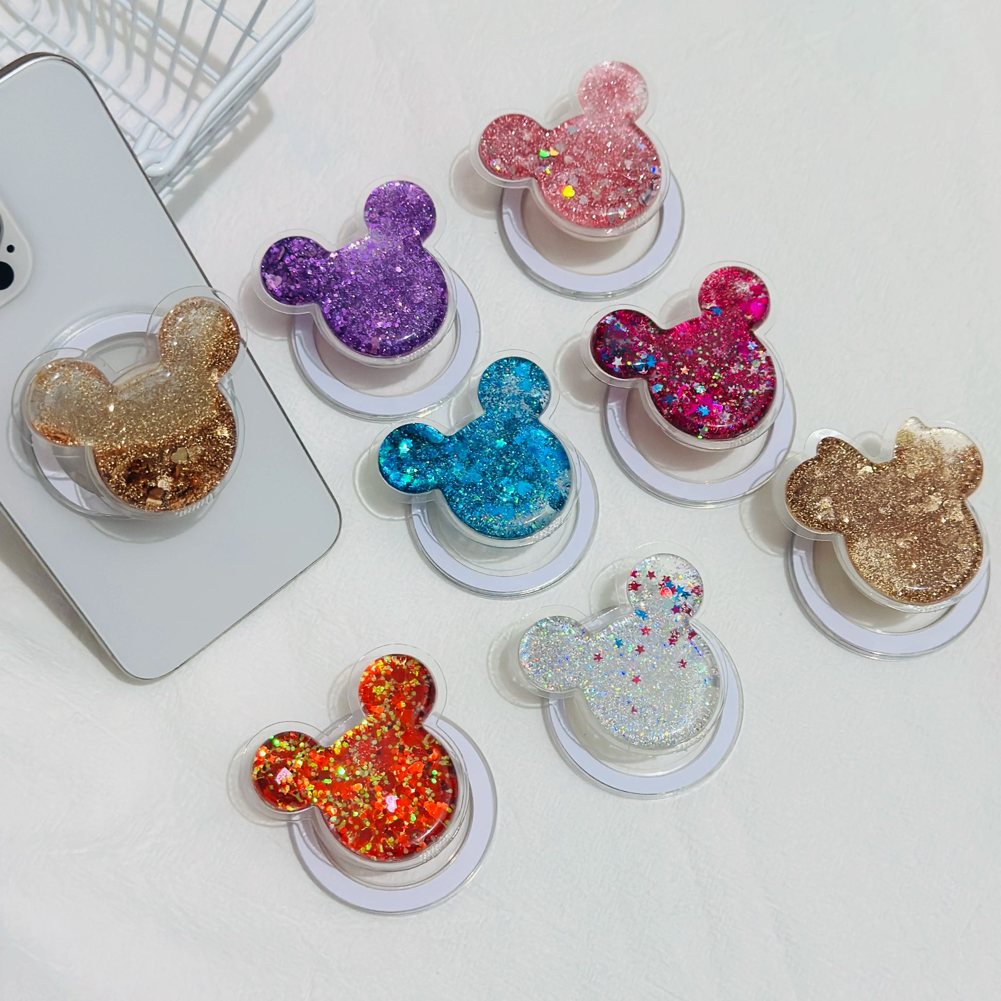 Süßer weicher Blingbling Maus Handyhalter erweiterbar für iPhone Samsung Hüllen-Yabubest - Home & More