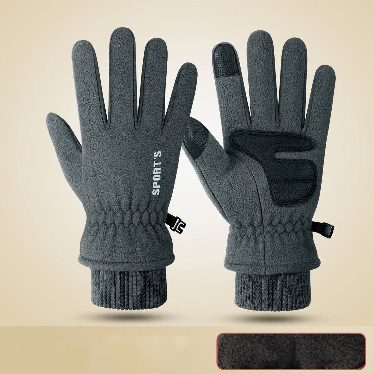 Warme Winter-Fleecehandschuhe mit Touchscreen für Radfahren und Laufen