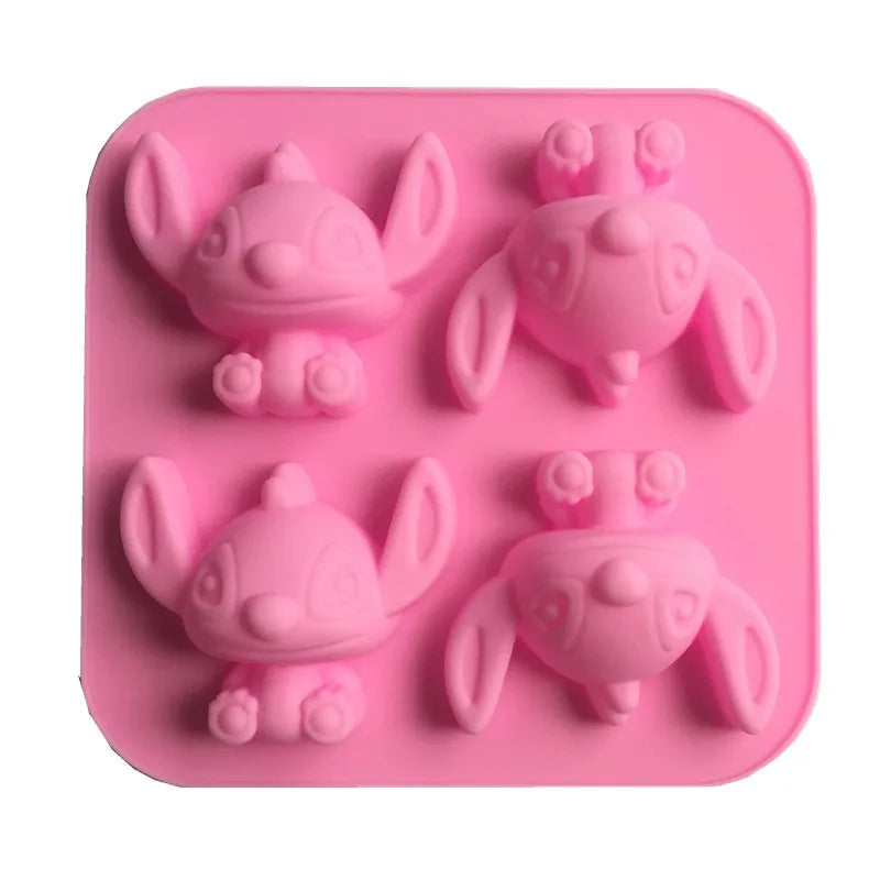 4-fach Cartoon Baby Silikonformen für Kuchen Schokolade - Seife