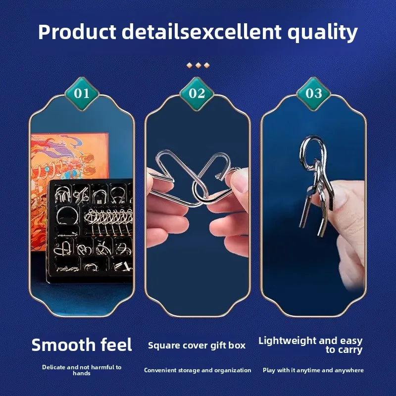 Komplettes Lernspielzeug Set mit 24 Teilen und intelligentem Schloss